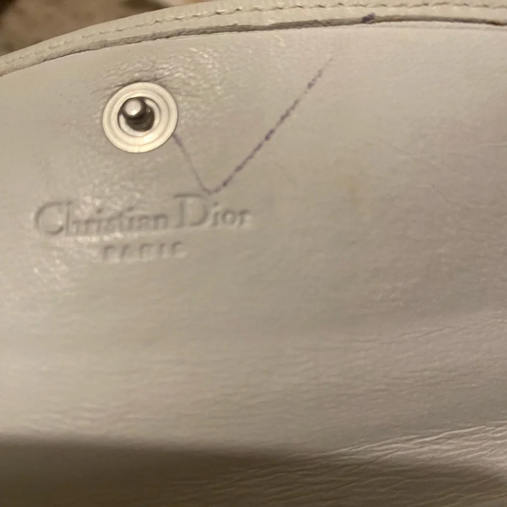 Christian Dior Lambskin Large stirtch Cannage Chain wallet